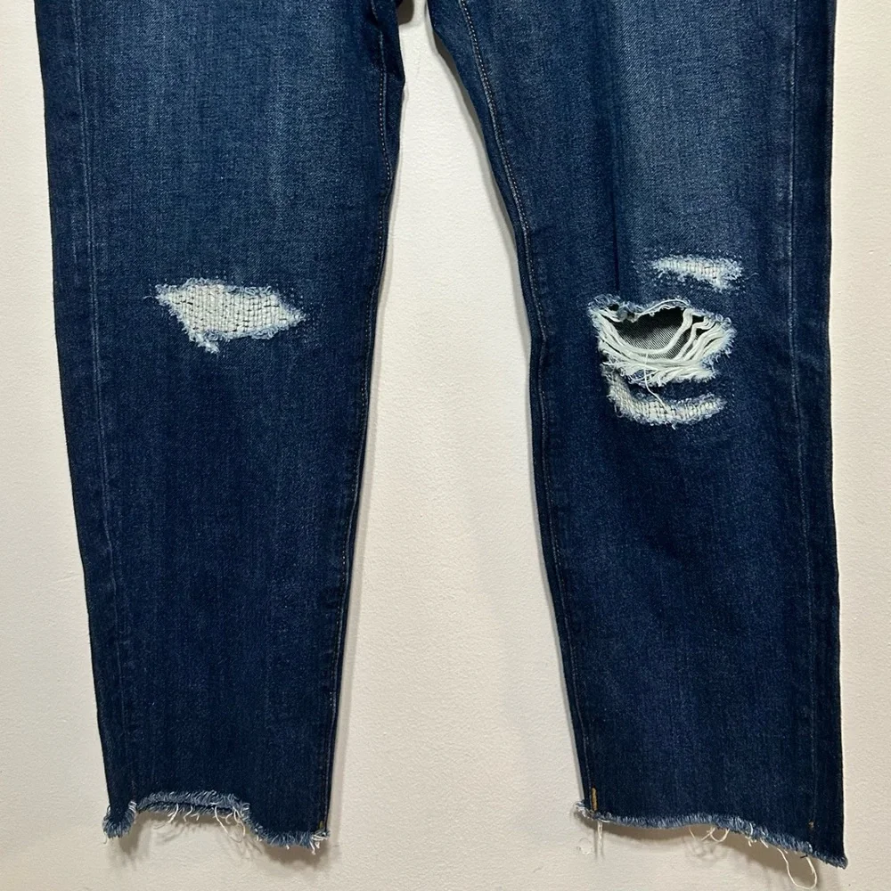 Abercrombie and Fitch Rustin Athletic Slim Cropped Raw Hem Jeans